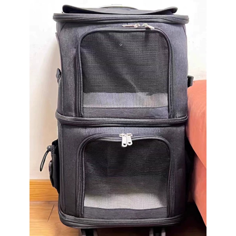 Foldable Rolling Luggage Bag - Transportín para Mascotas Hanbang de Doble