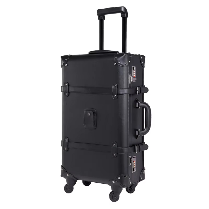 Retro Vintage Trunk Suitcase - Nuevo equipaje rodante Retro Spinner marca