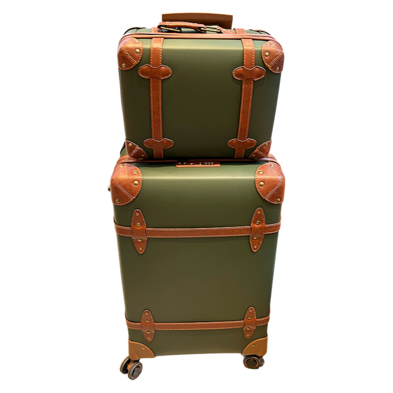 Retro Vintage Trunk Suitcase - Maleta Vintage de cuero PU para