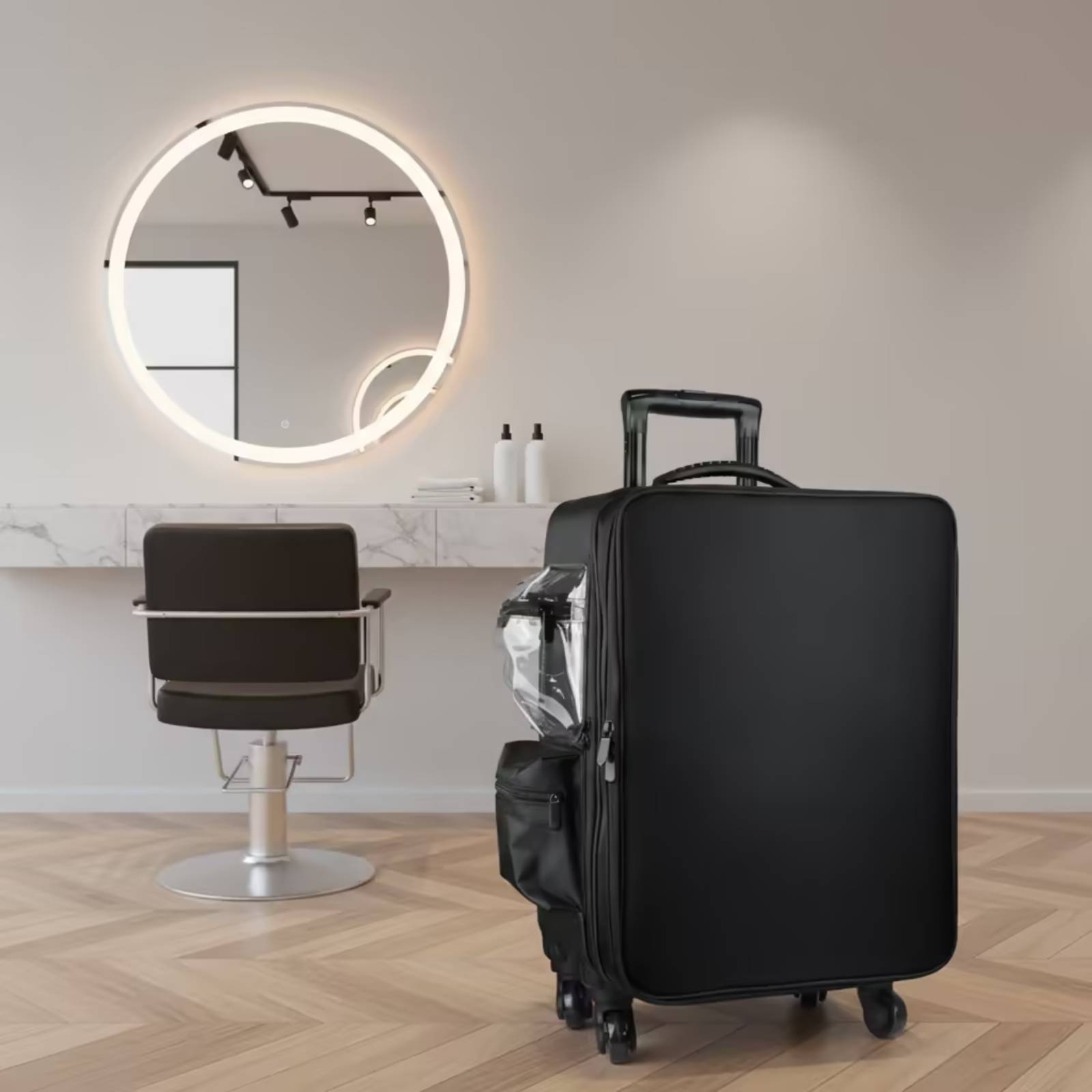 Backpacks - Maletín de Maquillaje con Ruedas Giratorias,