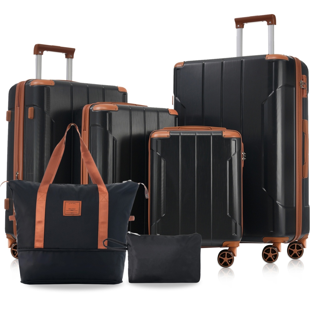 Expandable Hard Shell Luggage Set - Juego de Maletas Rígidas de 6