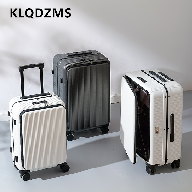 Front Opening Laptop Luggage 24 Inch - KLQDZMS Maleta con ruedas de 20