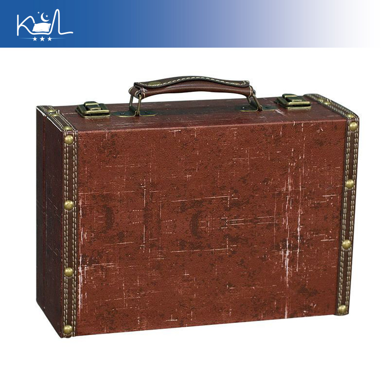 Retro Vintage Trunk Suitcase - Maleta Decorativa Roja Vintage, Caja de