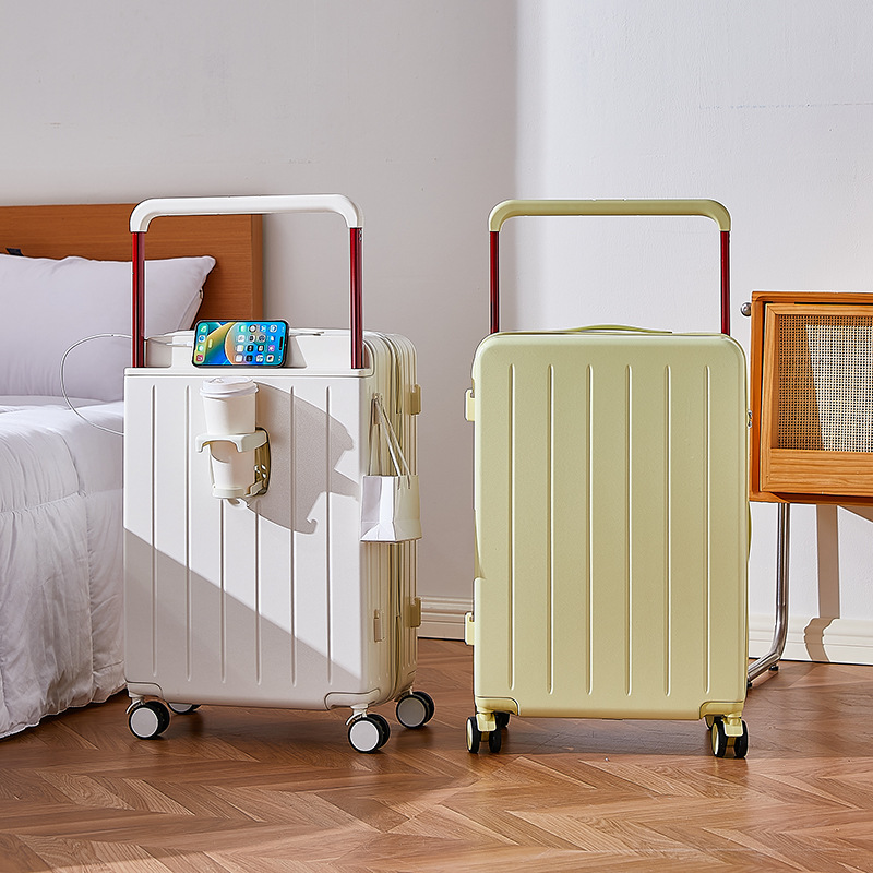Spinner Wheel Rolling Suitcase 20 Inch - Maleta de viaje con asa ancha