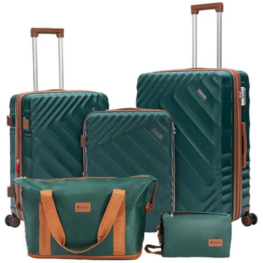 Expandable Hard Shell Luggage Set - Juego de 5 piezas de equipaje