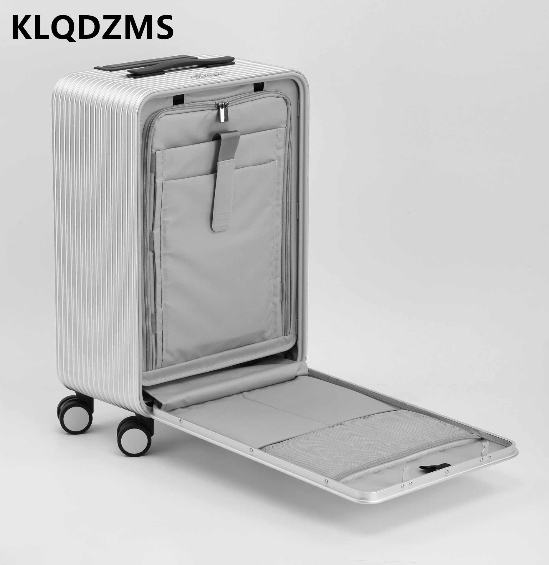 Front Opening Laptop Luggage 24 Inch - KLQDZMS equipaje totalmente de aleación de