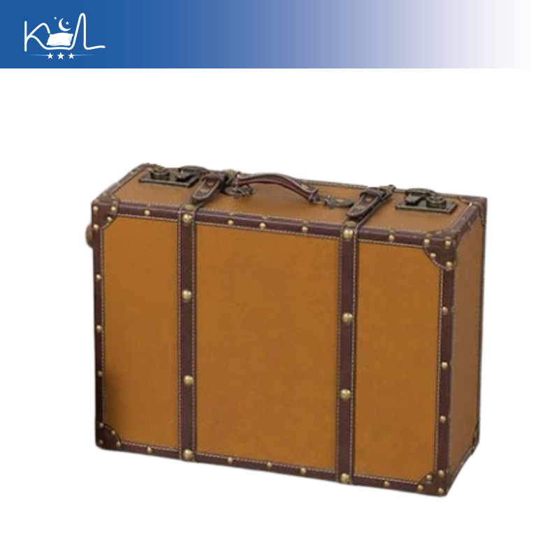 Retro Vintage Trunk Suitcase - Maleta Decorativa Vintage Naranja, Baúl Retro