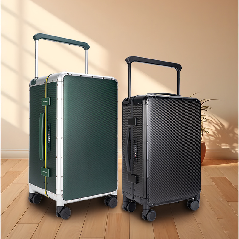 Spinner Wheel Rolling Suitcase 20 Inch - Maleta de viaje de fibra de