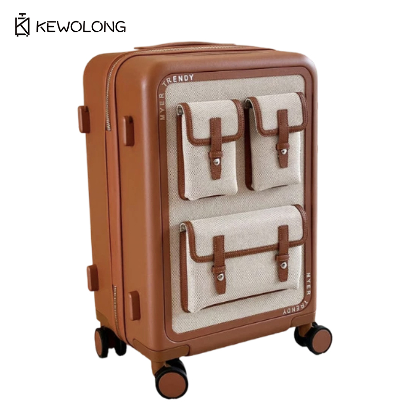 Spinner Wheel Rolling Suitcase 20 Inch - Maleta de lona vintage con ruedas