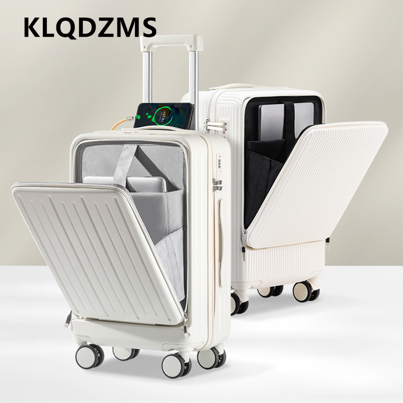 Front Opening Laptop Luggage 24 Inch - KLQDZMS Maleta de viaje con carga