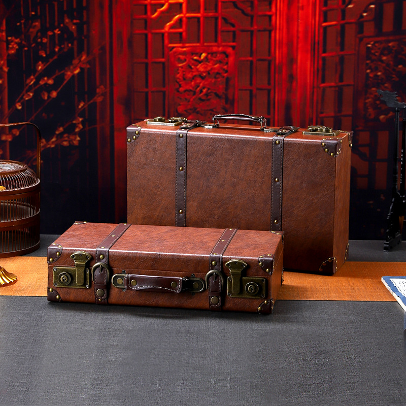 Retro Vintage Trunk Suitcase - Maleta de madera vintage Caja de