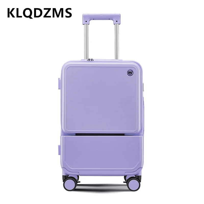 KLQDZMS-maleta con marco de al - Front Opening Laptop Luggage 24 Inch reseña y precio