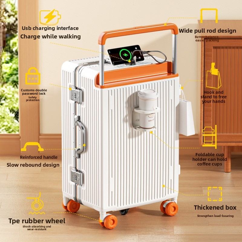 Maleta de viaje con asa ancha  - Aluminum Frame Carry On Luggage reseña y precio