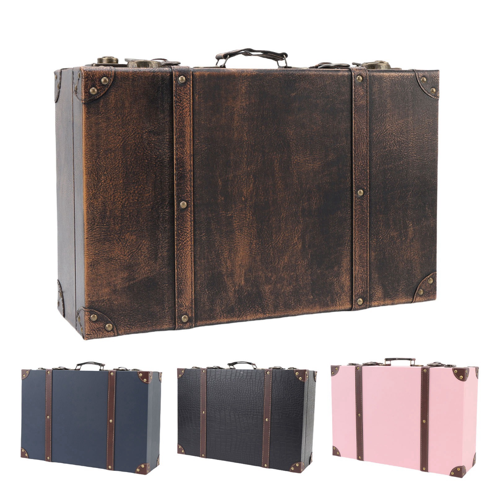 Maleta Vintage Estilo Viaje, C - Retro Vintage Trunk Suitcase reseña y precio