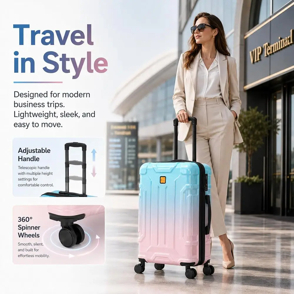 Juego de Maletas Rígidas de 5  - Expandable Hard Shell Luggage Set reseña y precio