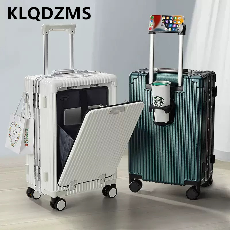 KLQDZMS Maleta de cabina de 18 - Front Opening Laptop Luggage 24 Inch reseña y precio