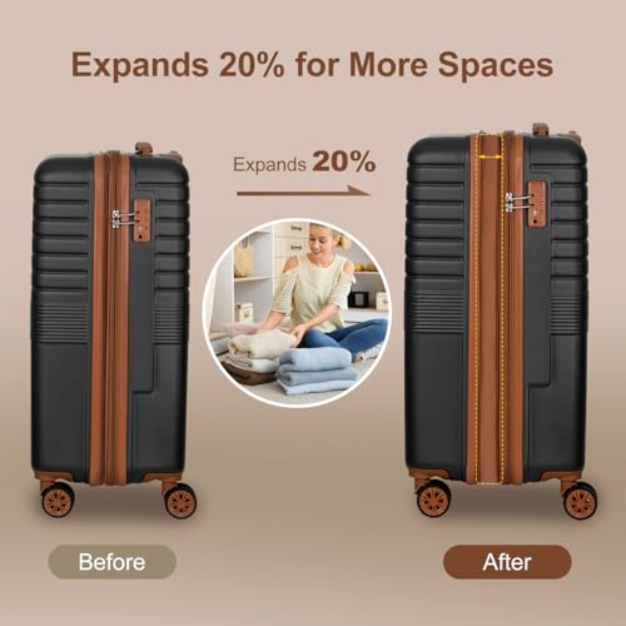 Juego de maletas expandibles d - Expandable Hard Shell Luggage Set reseña y precio