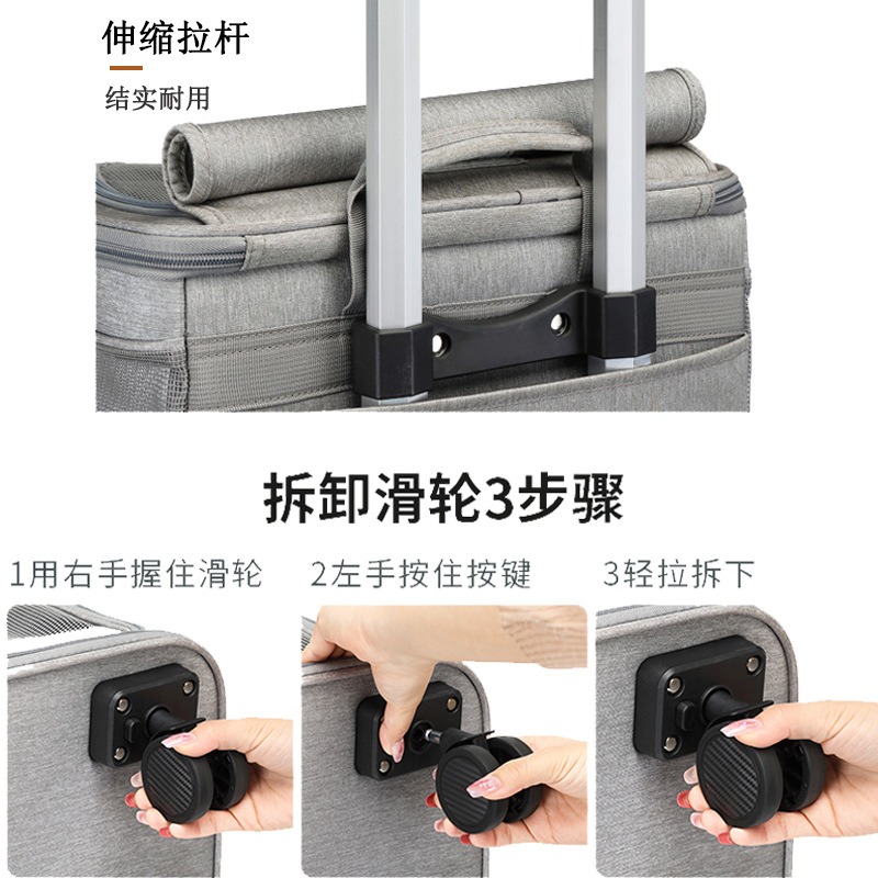 Transportín para Mascotas Hanb - Foldable Rolling Luggage Bag reseña y precio