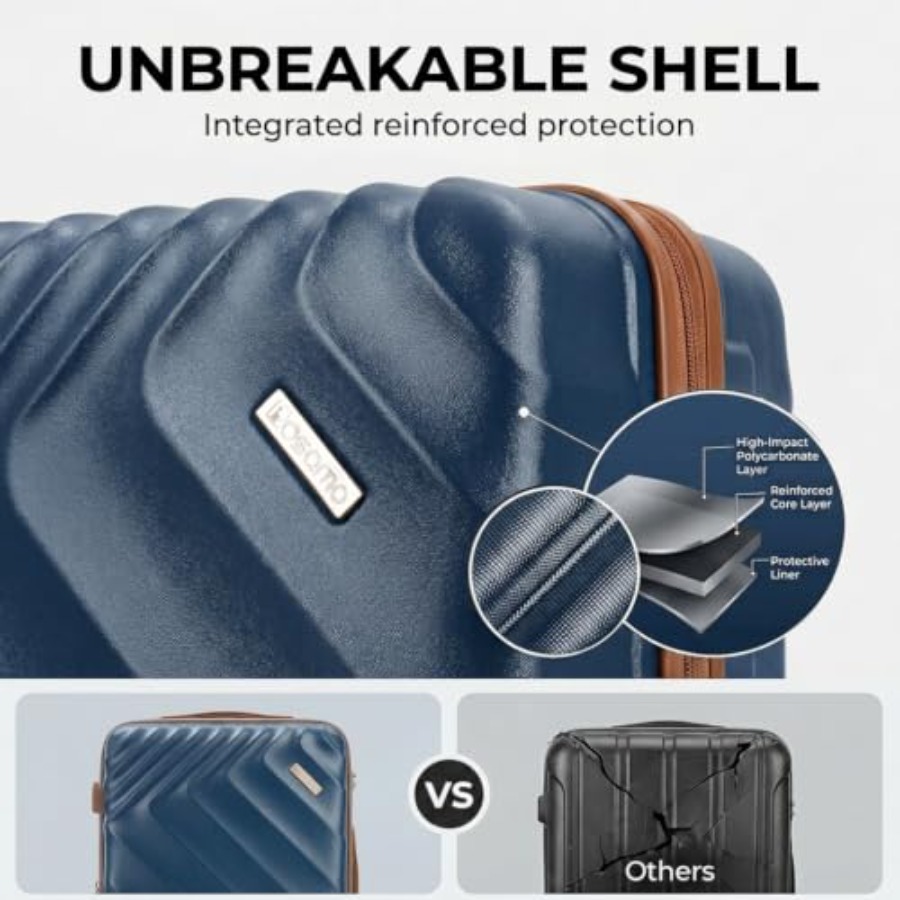 Juego de maletas rígidas expan - Expandable Hard Shell Luggage Set reseña y precio