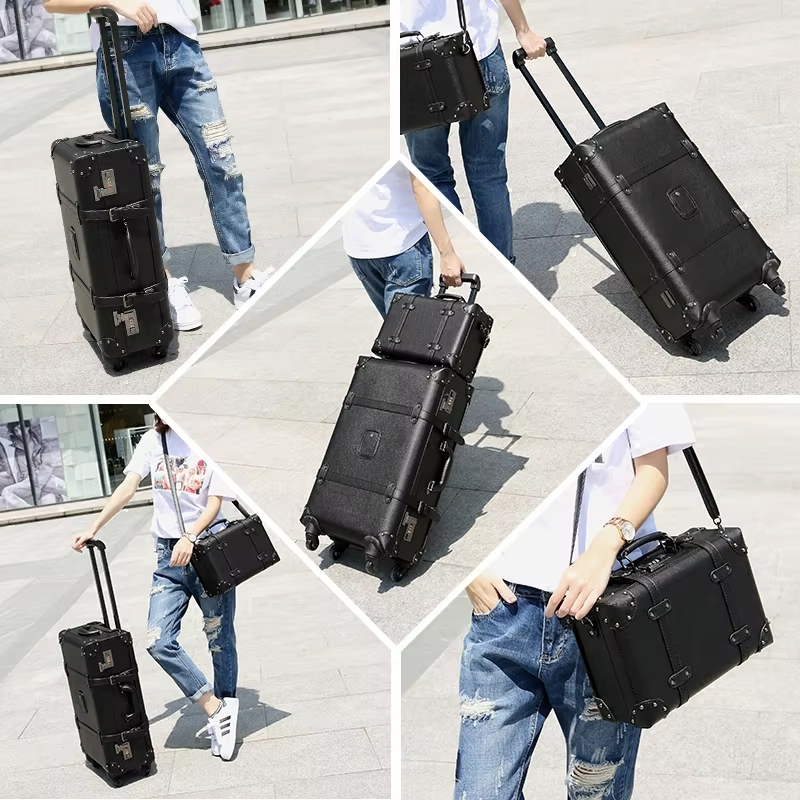 Nuevo equipaje rodante Retro S - Retro Vintage Trunk Suitcase reseña y precio