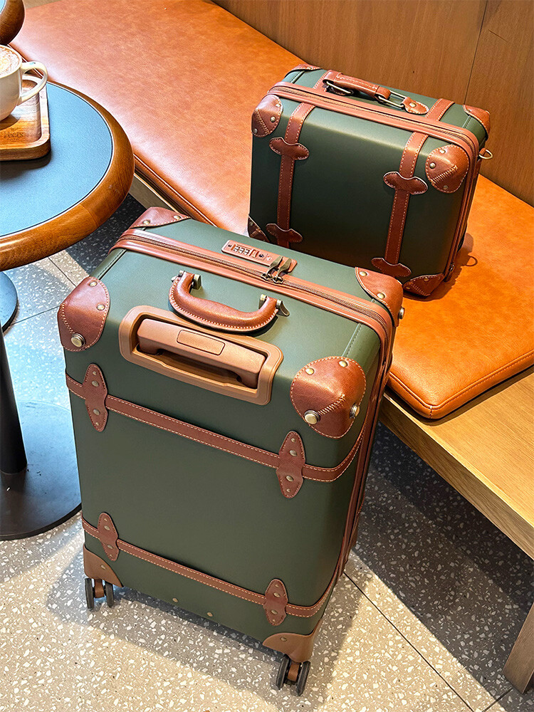 Maleta Vintage de cuero PU par - Retro Vintage Trunk Suitcase reseña y precio