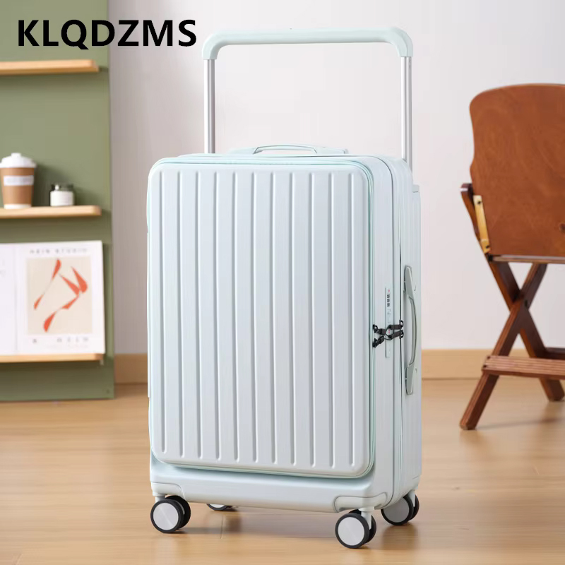 KLQDZMS Maleta de viaje con ap - Front Opening Laptop Luggage 24 Inch reseña y precio