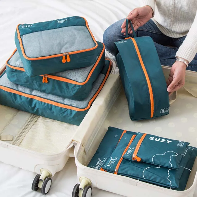 Juego de 7/6 piezas de bolsas  - Foldable Rolling Luggage Bag reseña y precio