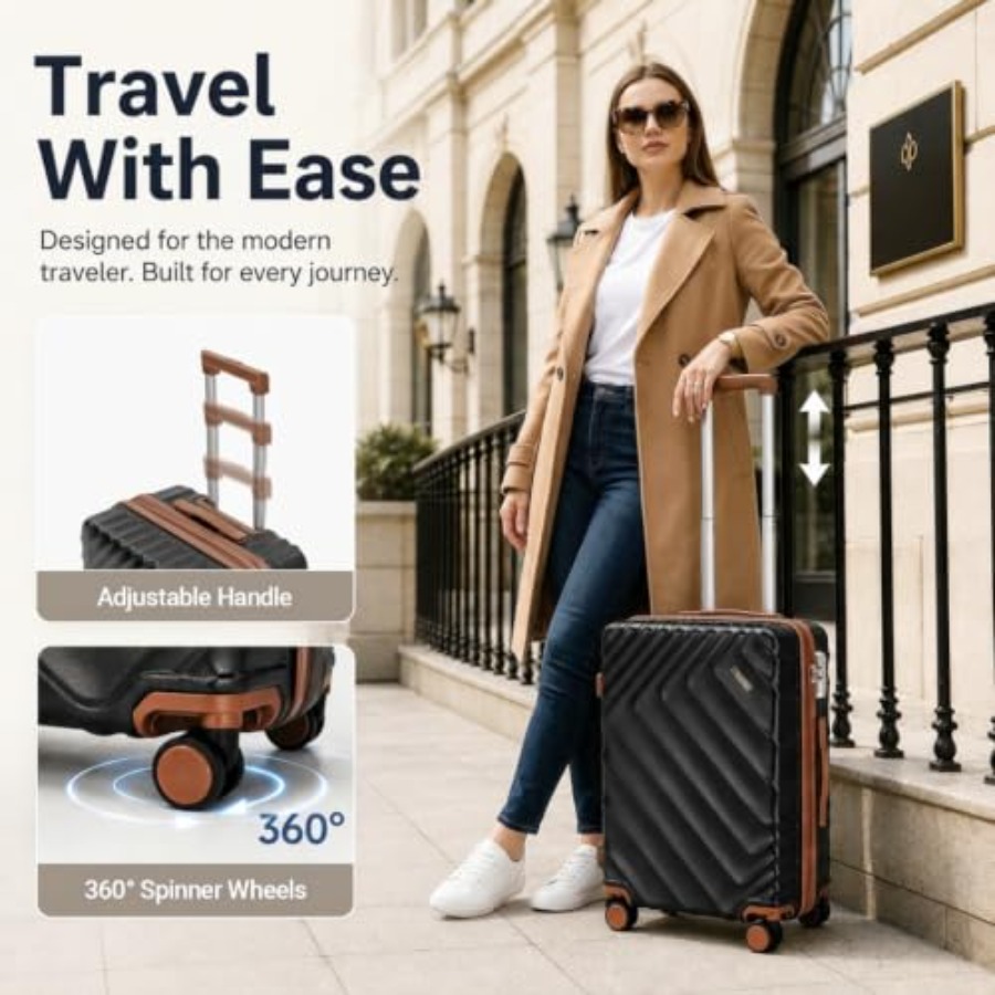 Juego de 6 piezas de equipaje  - Expandable Hard Shell Luggage Set reseña y precio