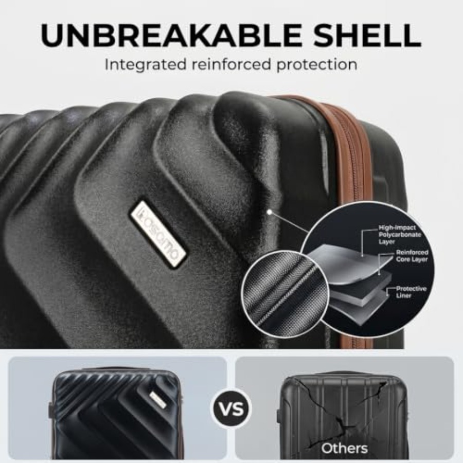 Juego de 6 piezas de equipaje  - Expandable Hard Shell Luggage Set reseña y precio