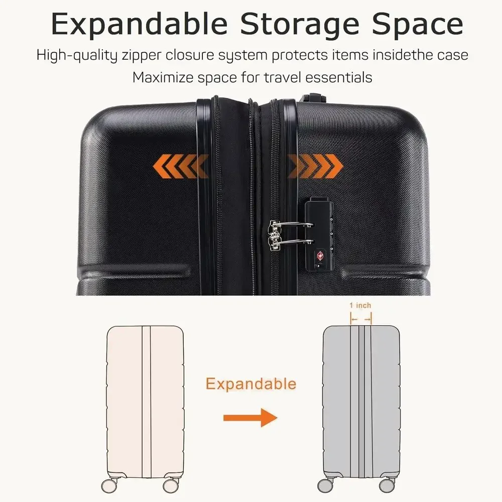 Juego de Maletas Rígidas de 3  - Expandable Hard Shell Luggage Set reseña y precio