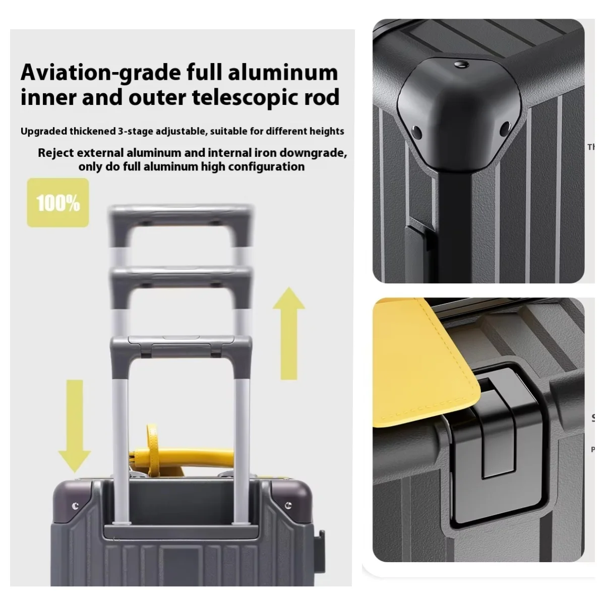 Maleta de viaje ligera con rue - Aluminum Frame Carry On Luggage reseña y precio