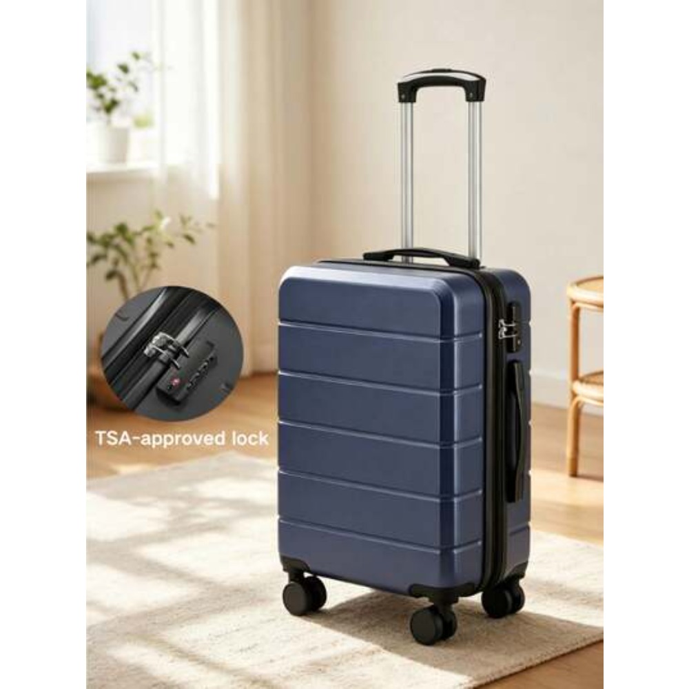 Maleta de mano rígida de ABS e - Cabin Size Lightweight Travel Trolley reseña y precio