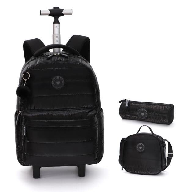 Mochila escolar con ruedas de  - Foldable Rolling Luggage Bag reseña y precio