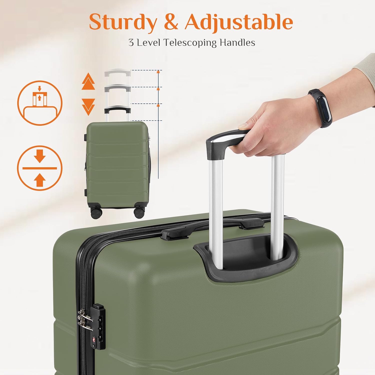 Maleta de Mano de 28 Pulgadas, - Expandable Hard Shell Luggage Set reseña y precio