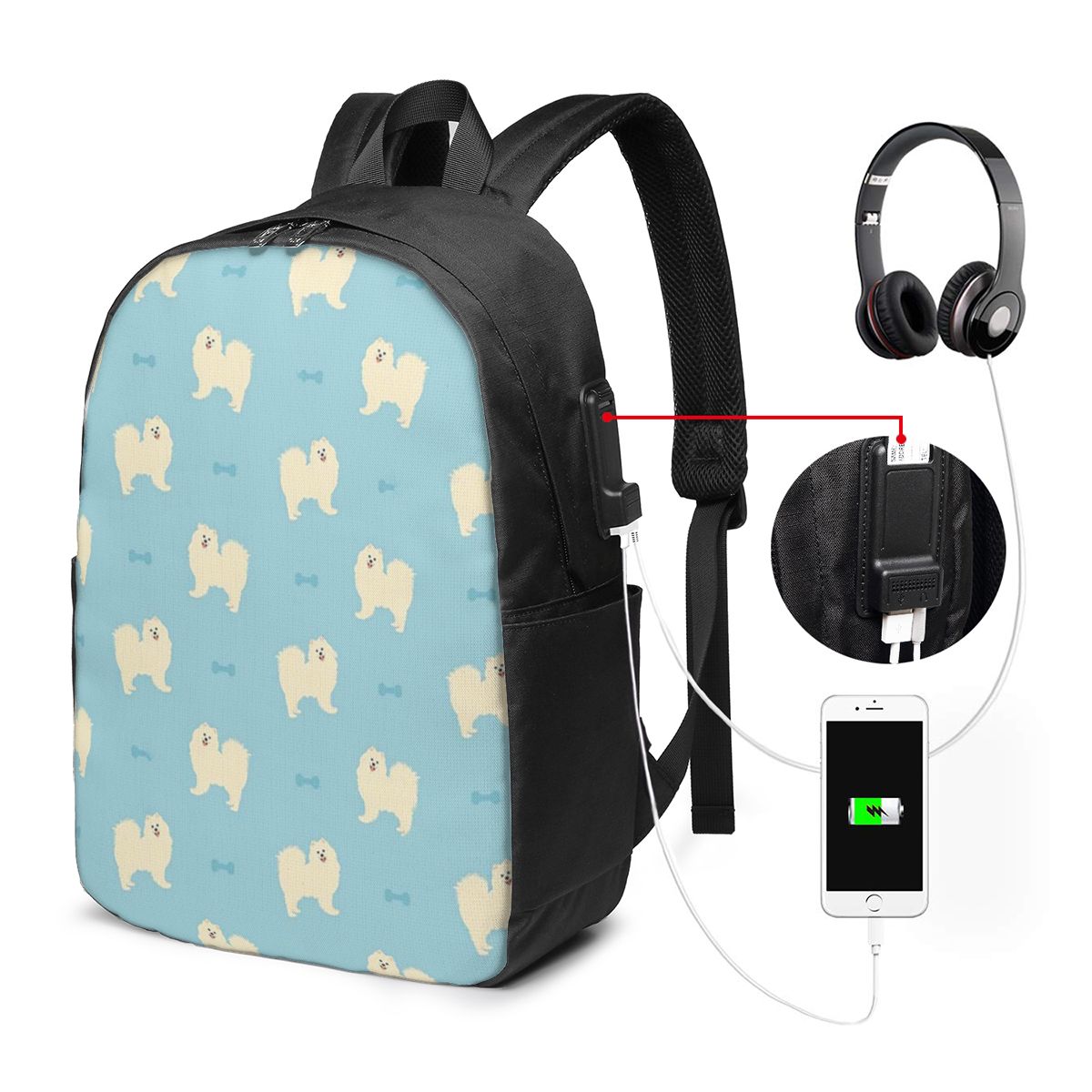 Mochila Samoyed Dog para viaje - Travel Bags reseña y precio