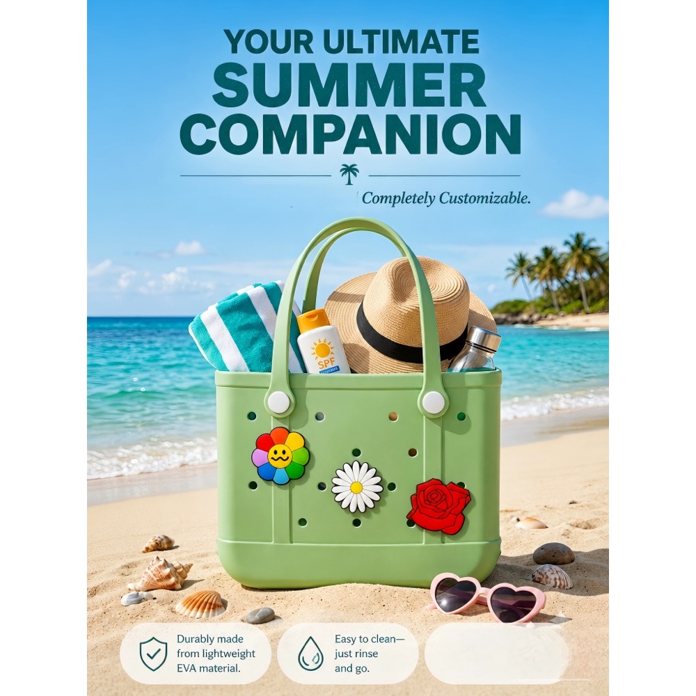 Bolso de playa de goma de gran - Handbags reseña y precio