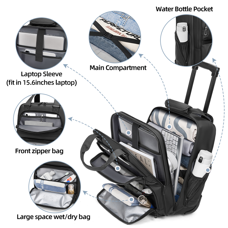 Mochilas de Viaje con Ruedas p - Foldable Rolling Luggage Bag reseña y precio