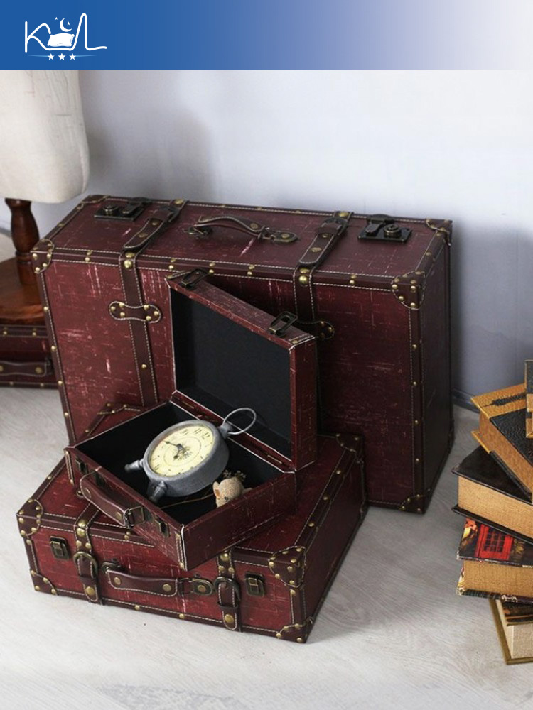 Maleta Decorativa Roja Vintage - Retro Vintage Trunk Suitcase reseña y precio