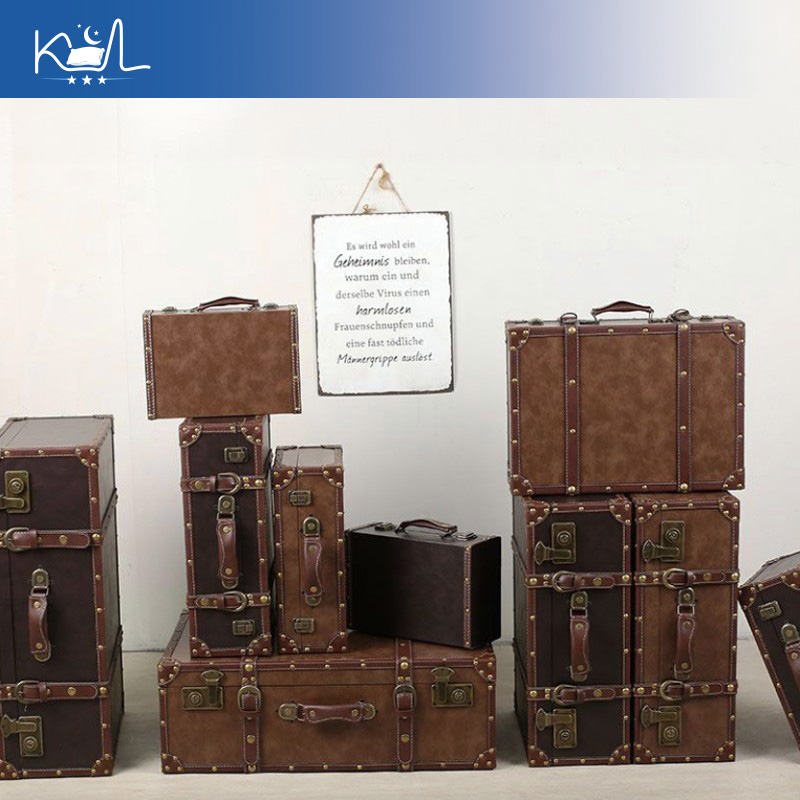 Maleta Decorativa Marrón Vinta - Retro Vintage Trunk Suitcase reseña y precio