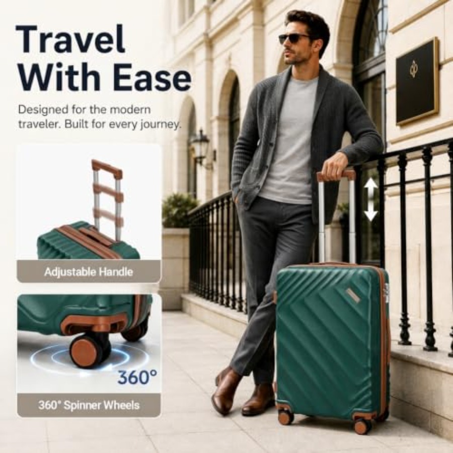 Juego de 5 piezas de equipaje  - Expandable Hard Shell Luggage Set reseña y precio
