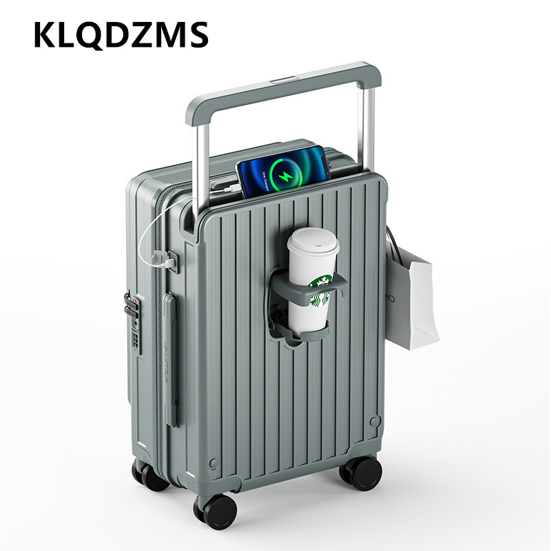 Maleta de Viaje KLQDZMS con Ca - Front Opening Laptop Luggage 24 Inch reseña y precio