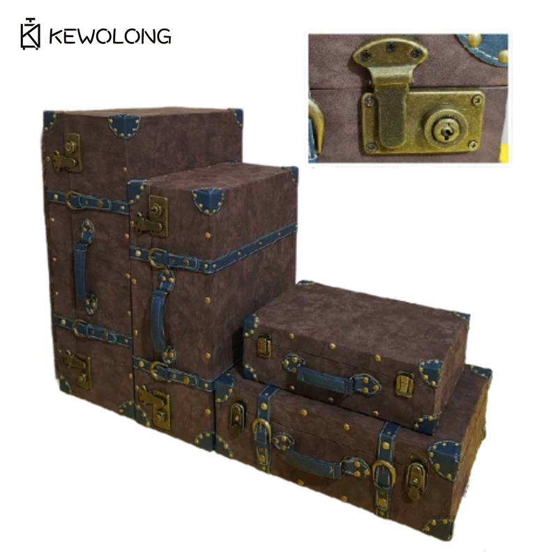 Maleta de cuero vintage para a - Retro Vintage Trunk Suitcase reseña y precio