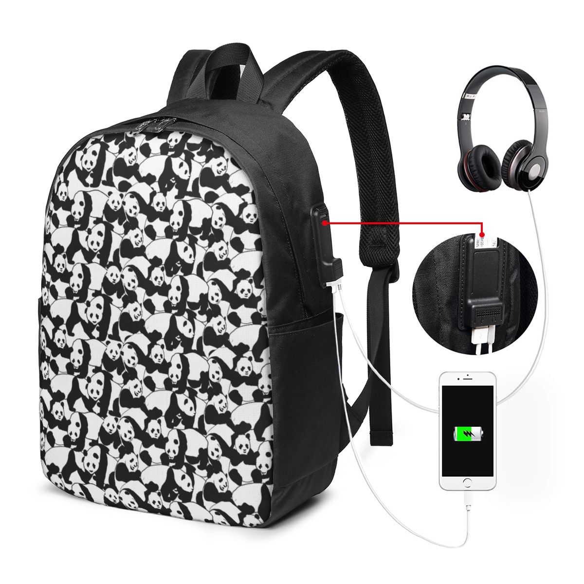 Mochila con diseño de panda, b - Travel Bags reseña y precio