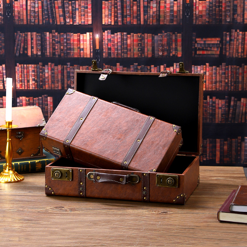 Maleta de madera vintage Caja  - Retro Vintage Trunk Suitcase reseña y precio